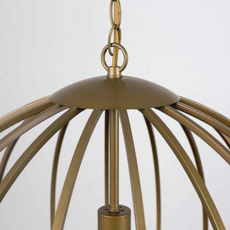 Astoria Gold Basket Electric Pendant - Comet Lighting