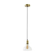 Aurelian Antique Brass Pendant Ceiling Light With Conical Glass Shade - Comet Lighting