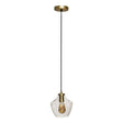 Aurelian Antique Brass Pendant Ceiling Light With Tapered Glass Shade - Comet Lighting