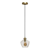 Aurelian Antique Brass Pendant Ceiling Light With Tapered Glass Shade - Comet Lighting