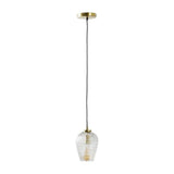 Aurelian Antique Brass Pendant Ceiling Light With Tulip Glass Shade - Comet Lighting