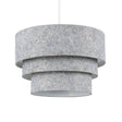 Aztec Felt Pyramid Pendant Shade In Grey - Comet Lighting