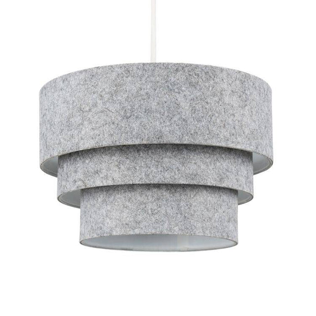 Aztec Felt Pyramid Pendant Shade In Grey - Comet Lighting