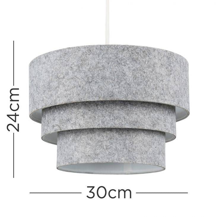 Aztec Felt Pyramid Pendant Shade In Grey - Comet Lighting