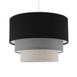 Aztec Pyramid BLACK 3 Tiered Pendant Shade - Comet Lighting