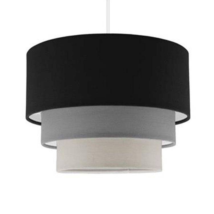 Aztec Pyramid BLACK 3 Tiered Pendant Shade - Comet Lighting