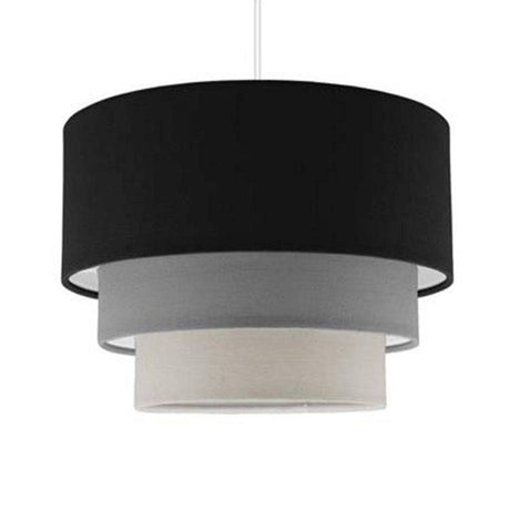 Aztec Pyramid BLACK 3 Tiered Pendant Shade - Comet Lighting