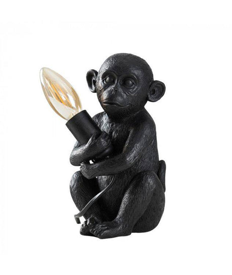 Baby Monkey Table Lamp in Matt Black - Comet Lighting