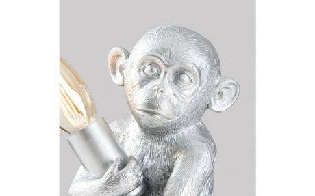 Baby Monkey Table Lamp in Silver - Comet Lighting