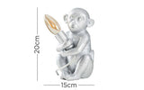 Baby Monkey Table Lamp in Silver - Comet Lighting