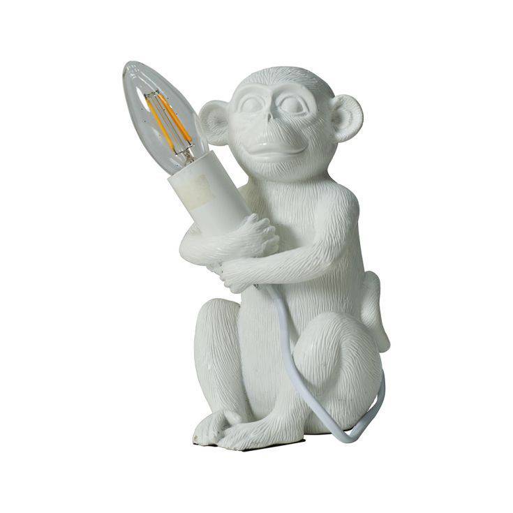 Baby Monkey Table Lamp White - Comet Lighting