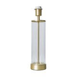 Balan Matt Gold and Clear Tube Table Lamp - Comet Lighting