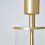 Balan Matt Gold and Clear Tube Table Lamp - Comet Lighting