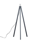 Barbro Painted Grey Wood Tripod Floor Lamp - Comet Lighting