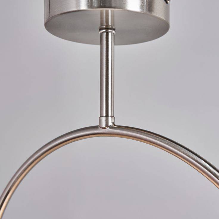 Beauworth Brushed Chrome Ceiling Light Fitting With White Opal Glass Shade - Comet Lighting