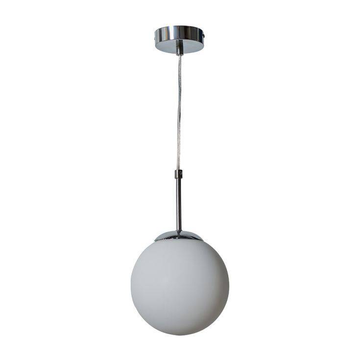 Beauworth Chrome And Opal Glass Ceiling Light - Comet Lighting