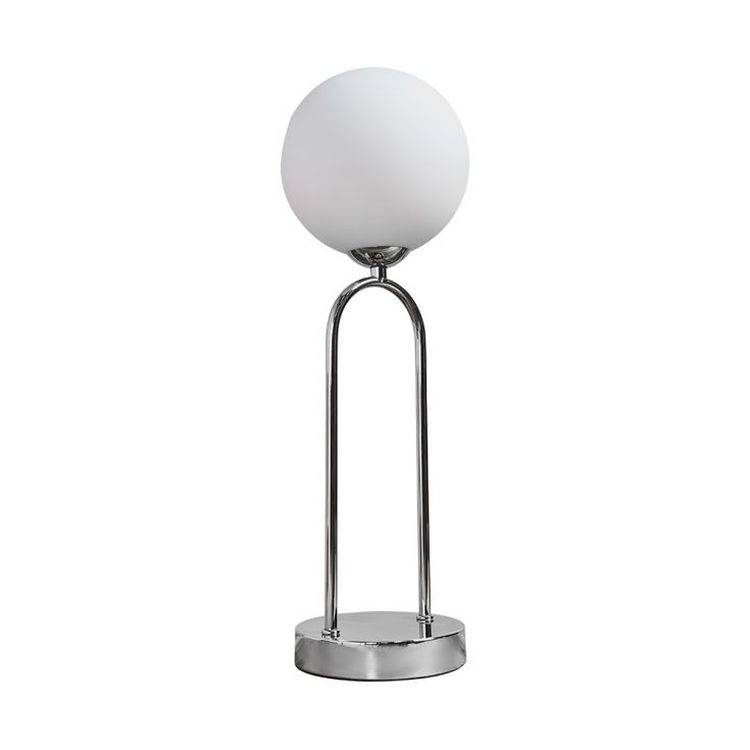 Beauworth Chrome Table Lamp With Opal Glass Shade - Comet Lighting