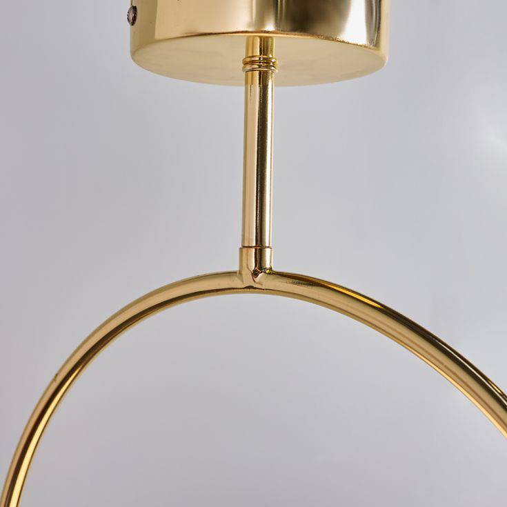 Beauworth Gold Ceiling Light Fitting With White Opal Glass Shade - Comet Lighting