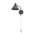 Beckett Dark Grey Plug-in Swing Arm Wall Light - Comet Lighting