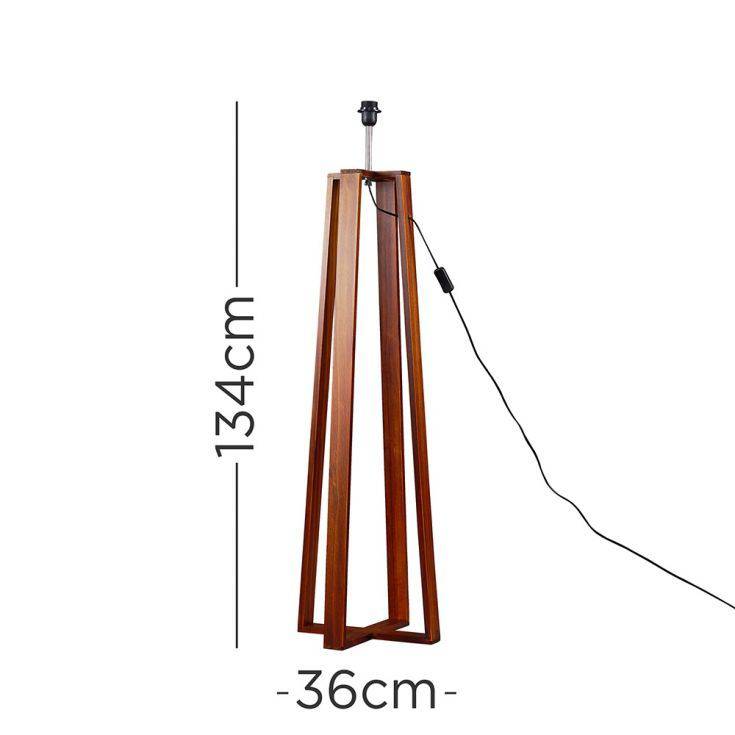 Beltane 4 Legged Dark Wood Floor Lamp - Comet Lighting