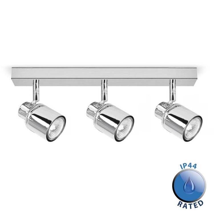 Benton IP44 3 Way Bar Spotlight Chrome - Comet Lighting