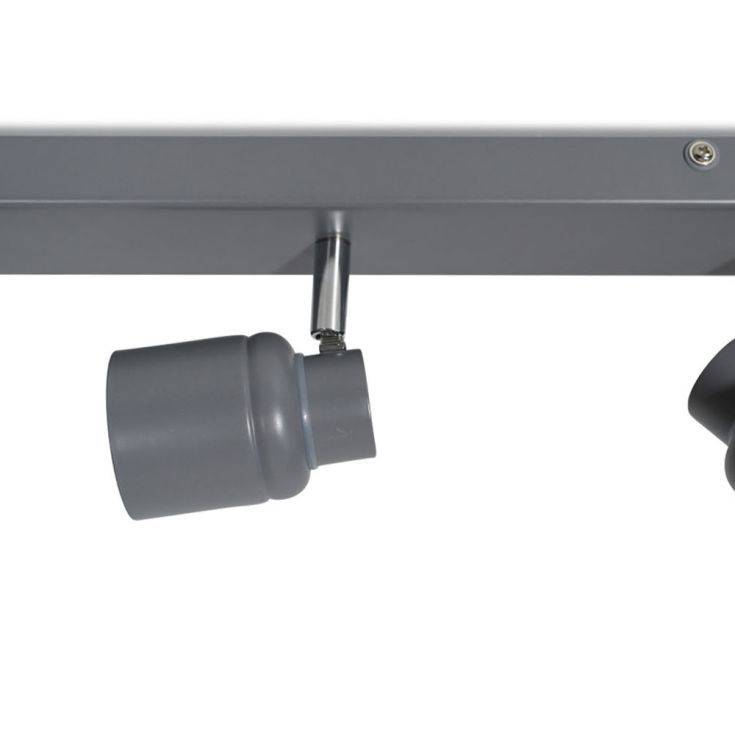 Benton IP44 3 Way Bar Spotlight In Matte Grey - Comet Lighting