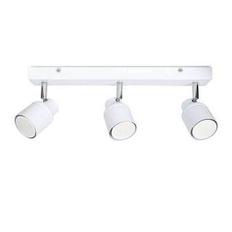 Benton IP44 3 Way Bar Spotlight In White - Comet Lighting