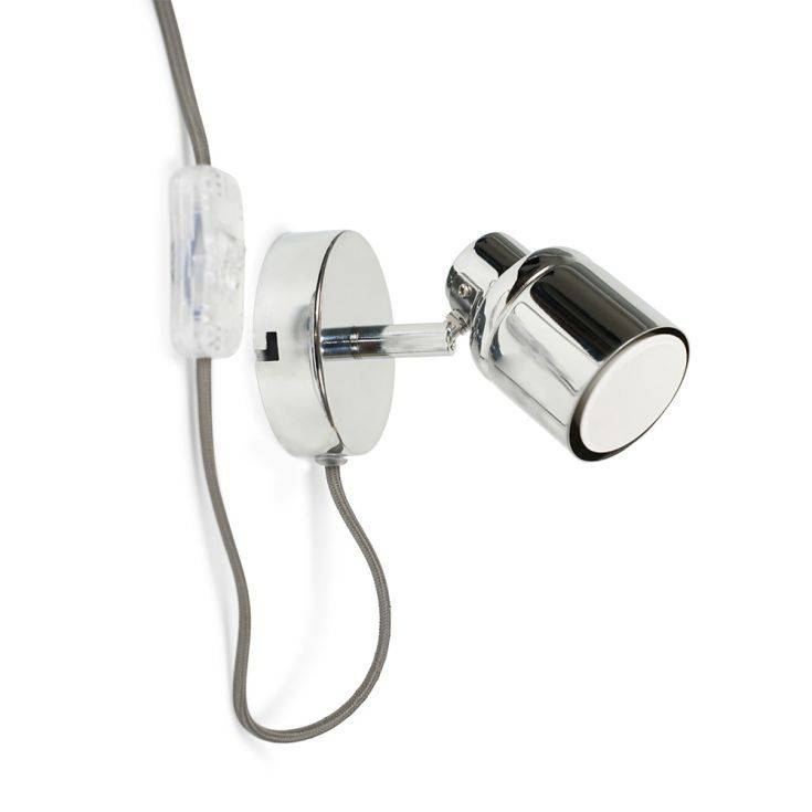 Benton Single Spotlight With Plug & Switch In Chrome - Comet Lighting