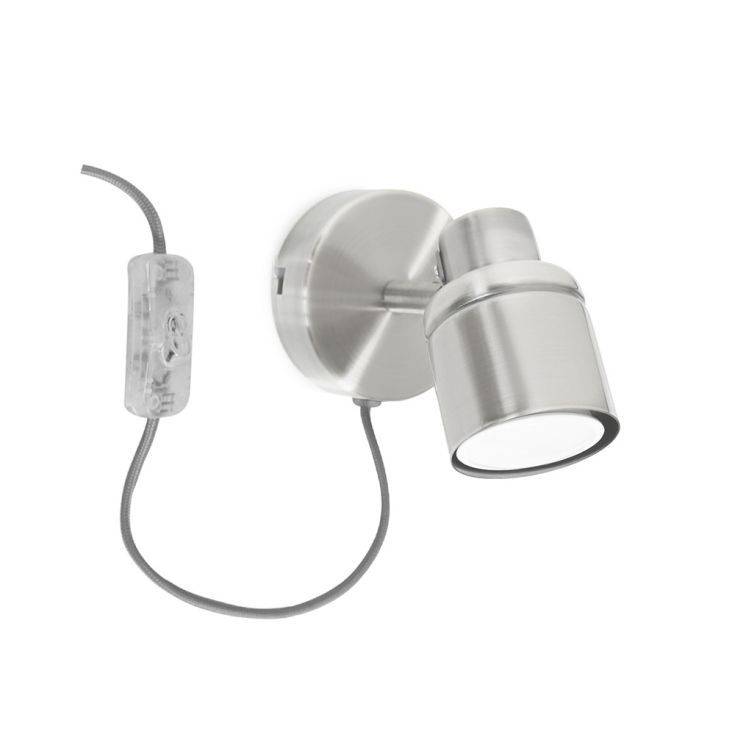 Benton Single Spotlight With Plug & Switch In Chrome - Comet Lighting