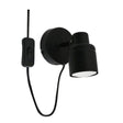 Benton Single Spotlight With Plug & Switch In Matte Black - Comet Lighting