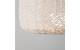 Bjorn Doughnut White Rattan Twine Pendant - Comet Lighting