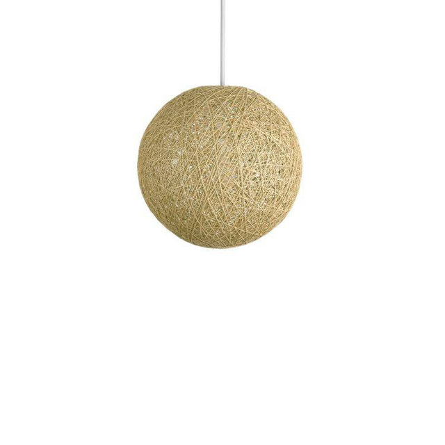 Bjorn Small Wicker Pendant Cream 230mm - Comet Lighting