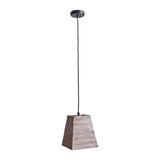 Bodhi Natural Rustic Wood Square Ceiling Shade - Comet Lighting