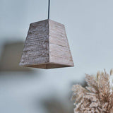 Bodhi Natural Rustic Wood Square Ceiling Shade - Comet Lighting