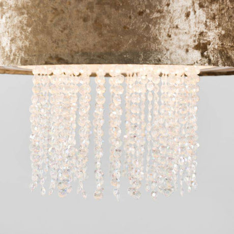 Boland Gold Velvet Pendant Shade Clear Droplets - Comet Lighting