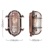 Bow IP64 Oval Copper Nautical Bulkhead - Comet Lighting