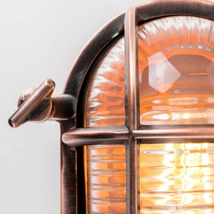 Bow IP64 Oval Copper Nautical Bulkhead - Comet Lighting