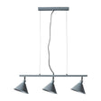 Brisner Grey and Silver 3 Way Over Table Ceiling Pedant Light - Comet Lighting