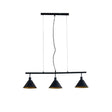 Brisner Matt Black and Gold 3 Way Over Table Ceiling Pedant Light - Comet Lighting