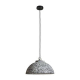 Burrel Grey and White Fractal Textured Pendant Shade - Comet Lighting