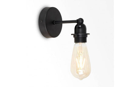 Cambourne Black 1 Way SteamPunk Wall Light - Comet Lighting