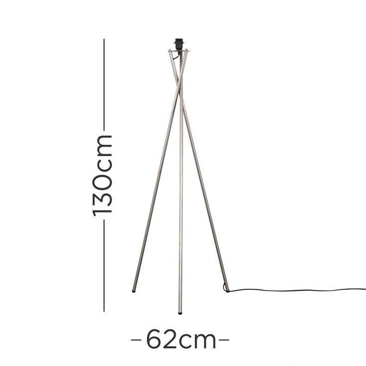 Camden Tripod Floor Lamp Satin Nickel - Comet Lighting