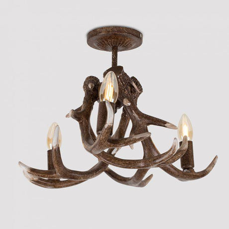 Caribou 3 Way Antler Ceiling Light - Comet Lighting