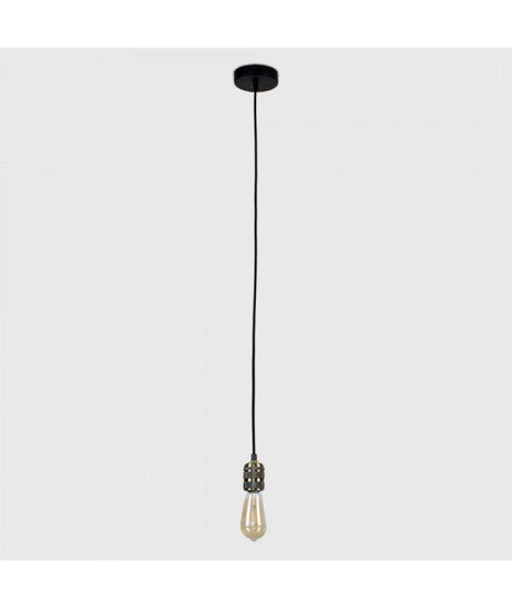 Casco Lampholder Pendant Light 2m Cable Antique Brass (NO SHADE) - Comet Lighting