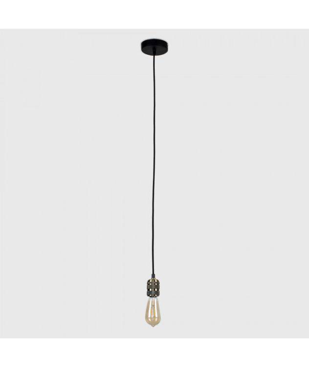 Casco Lampholder Pendant Light 2m Cable Antique Brass (NO SHADE) - Comet Lighting