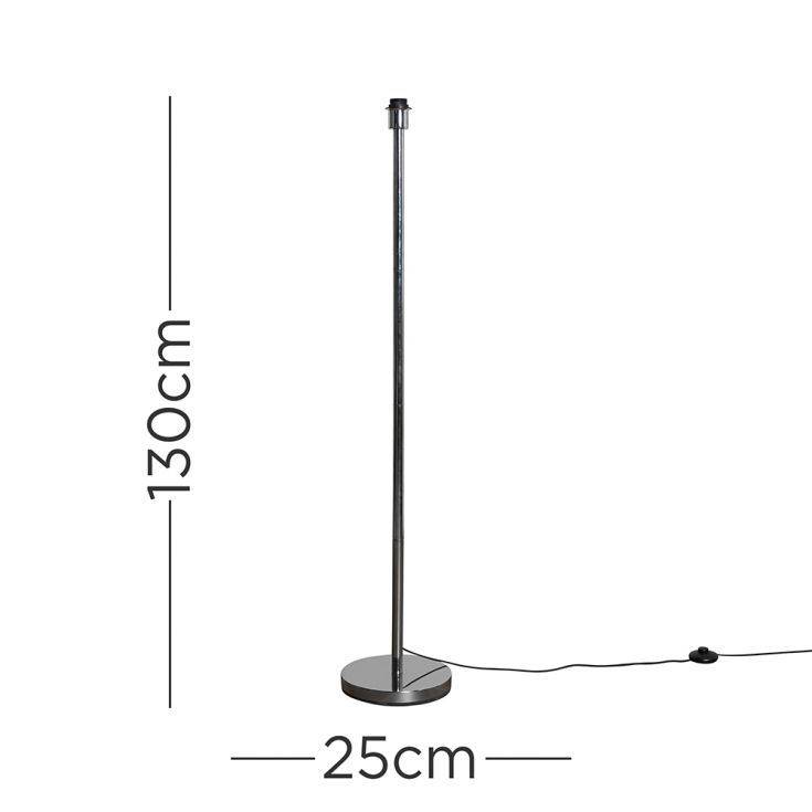 Charlie Chrome Stem Floor Lamp - Comet Lighting