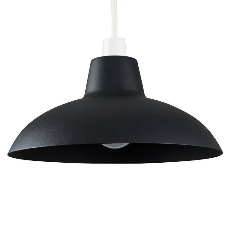 Civic Black Metal Pendant Shade - Comet Lighting