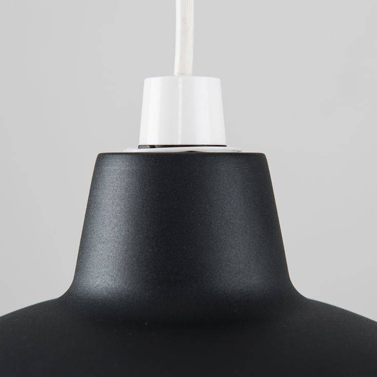 Civic Black Metal Pendant Shade - Comet Lighting