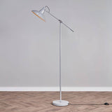 Civic Cool Grey Metal Floor Lamp - Comet Lighting