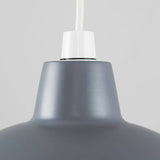 Civic Dark Grey Metal Pendant Shade - Comet Lighting